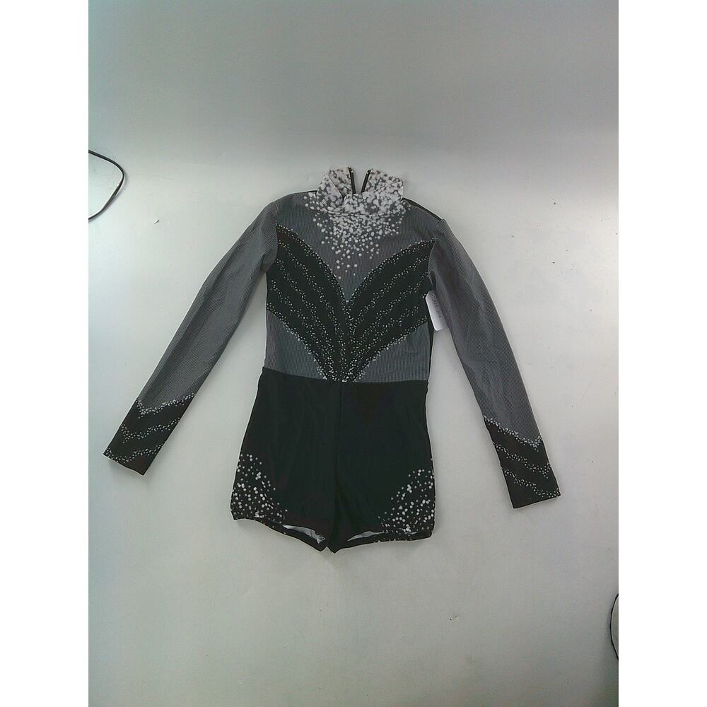 Dance Biketard Costume Alexandra  Large Child Gray Modern Acro